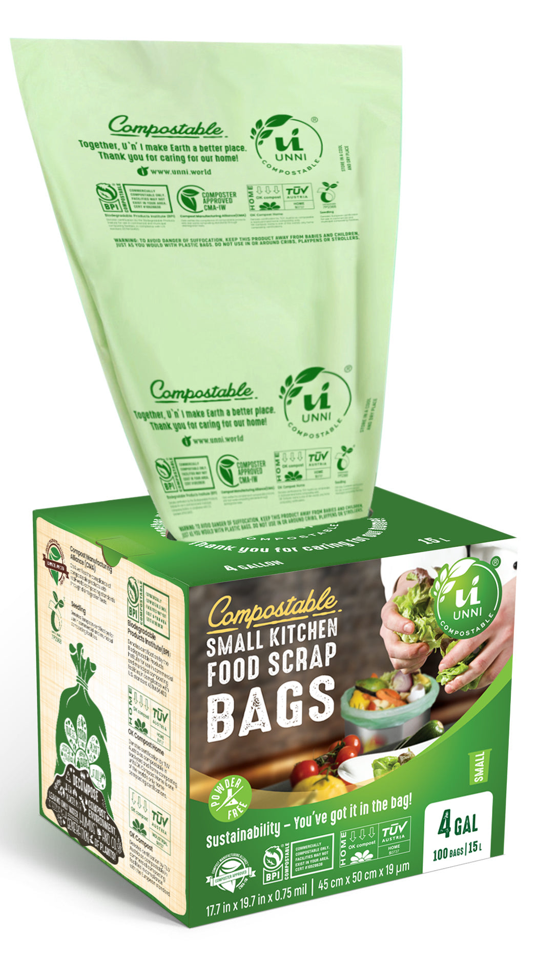 4 Gallon Compostable Small Waste Bags