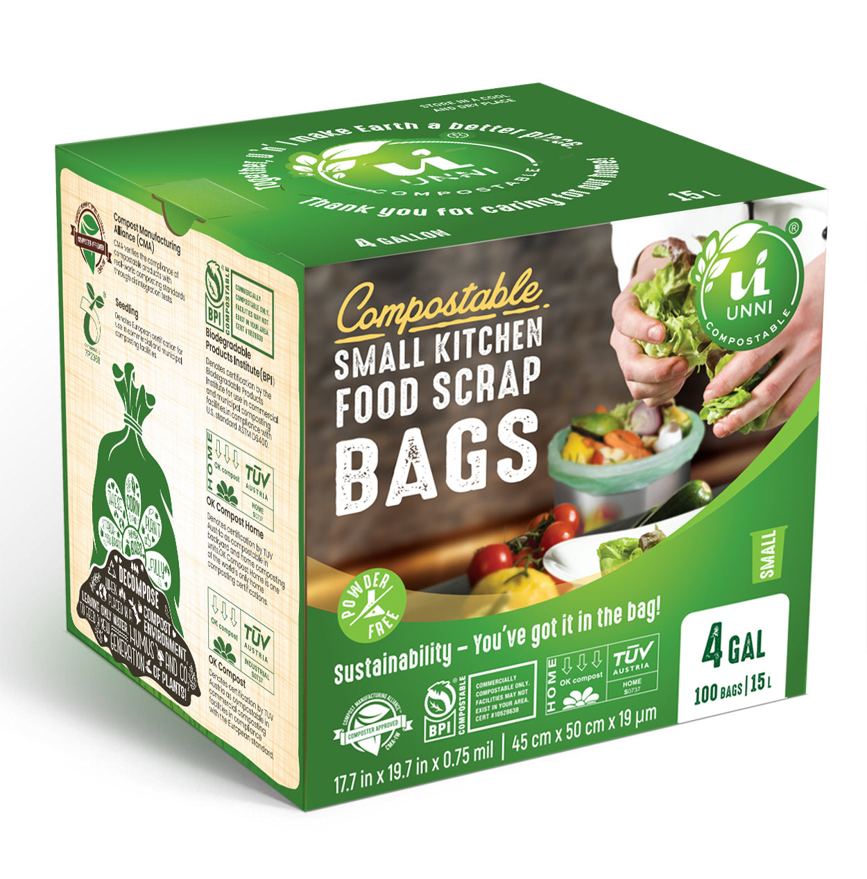 4 Gallon Compostable Small Waste Bags