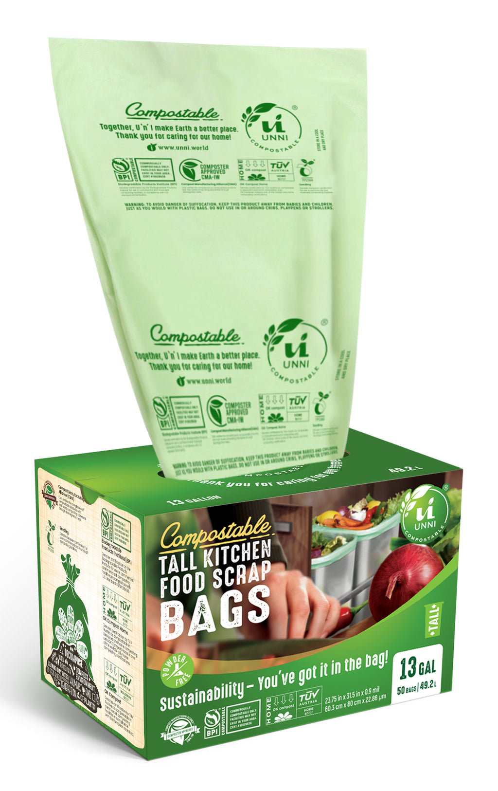 Buy 8L EcoSack Paper Compostable Caddy Liners (Small) From All Green