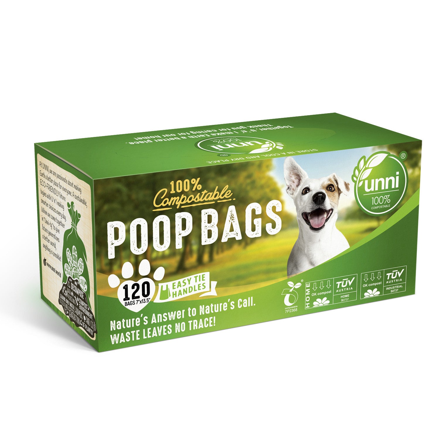 Dog Waste Poop Bags with Easy-tie Handles