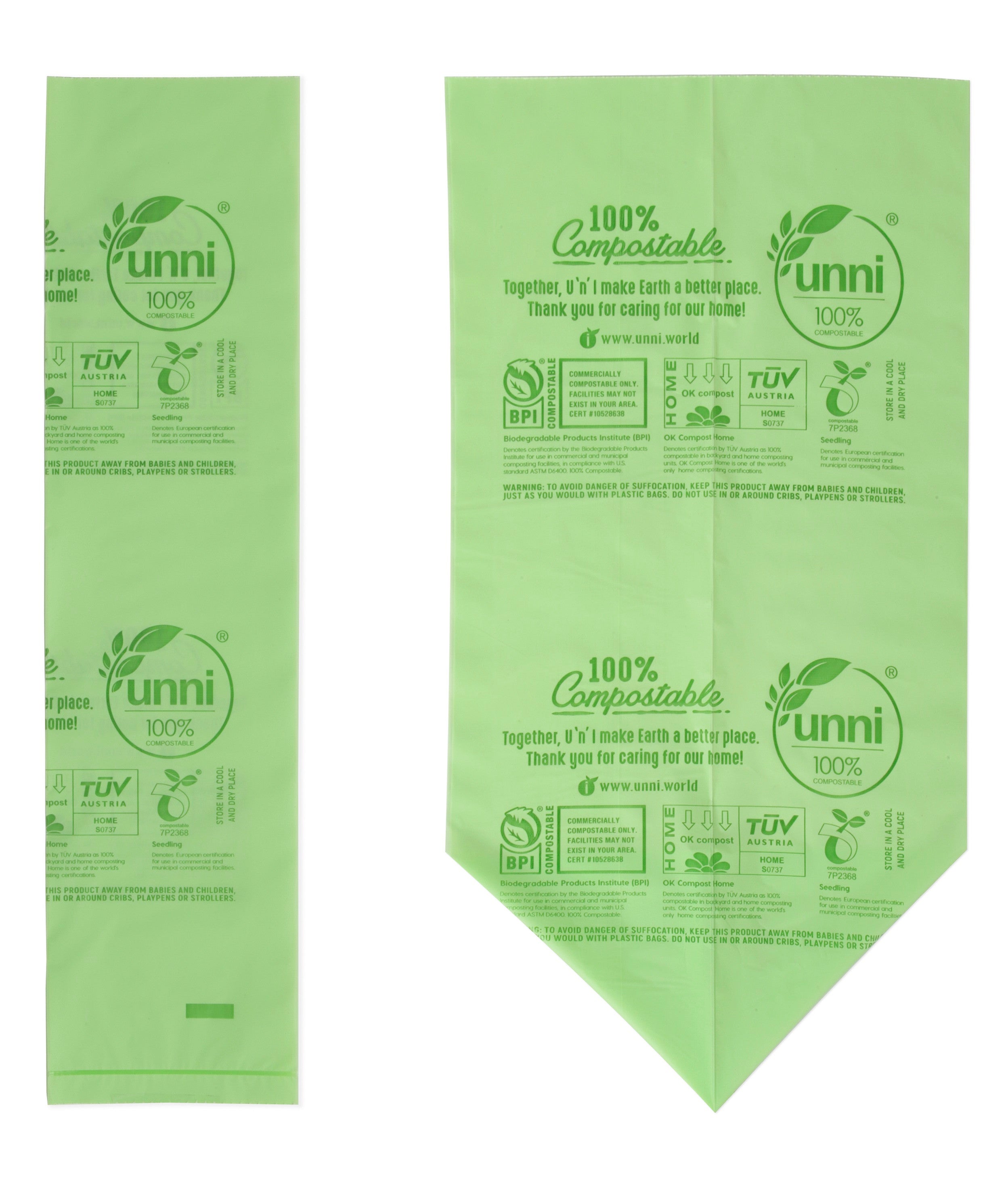 8 Gallon Garbage Bags, Medium Garbage Bags, Garbage Bag Recycling & Garbage  Bags, Compostable Bags (Green)